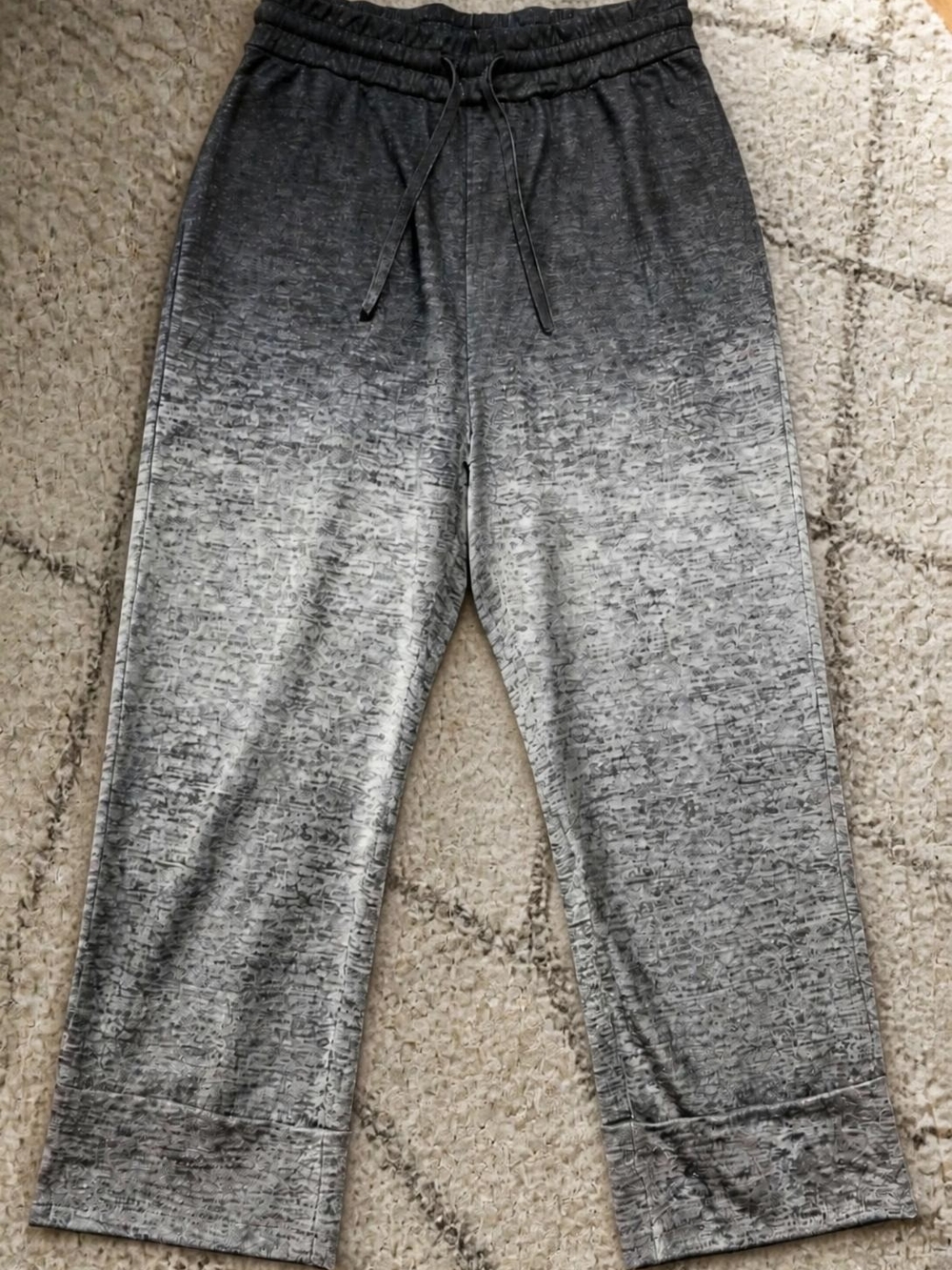 Womens Gray Ombre Knit Drawstring Bottoms